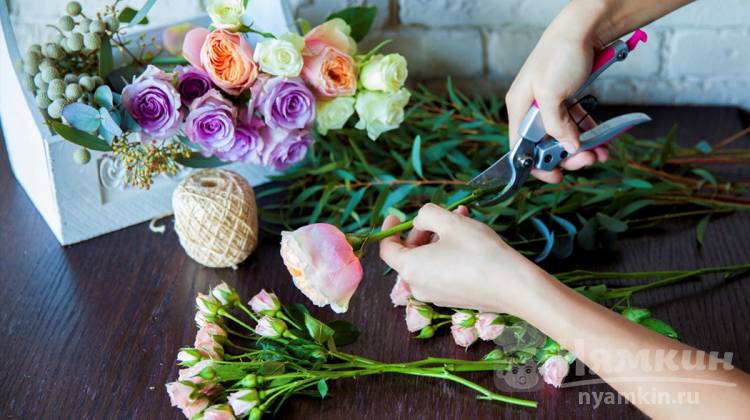 Как сделать букет цветов самостоятельно своими руками 