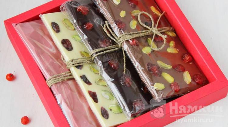 Как сделать свои шоколадные плитки с разными вкусами, с фруктами, орехами и ягодами