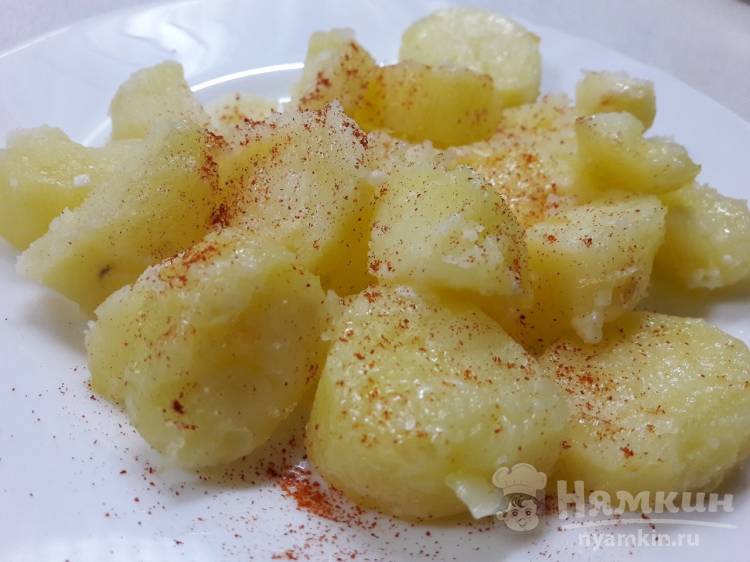 Варёный картофель запечённый в духовке с майонезом - фото шаг 5