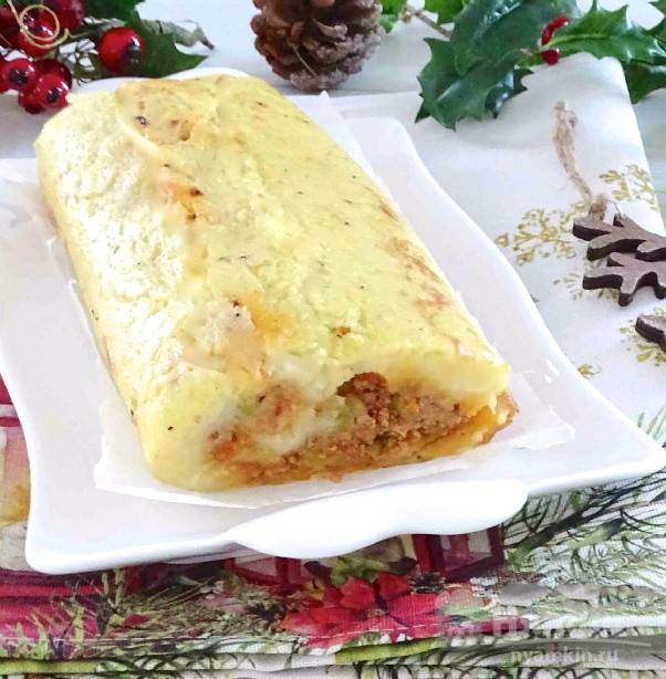 Картофельный рулет с мясом в духовке - фото шаг 9