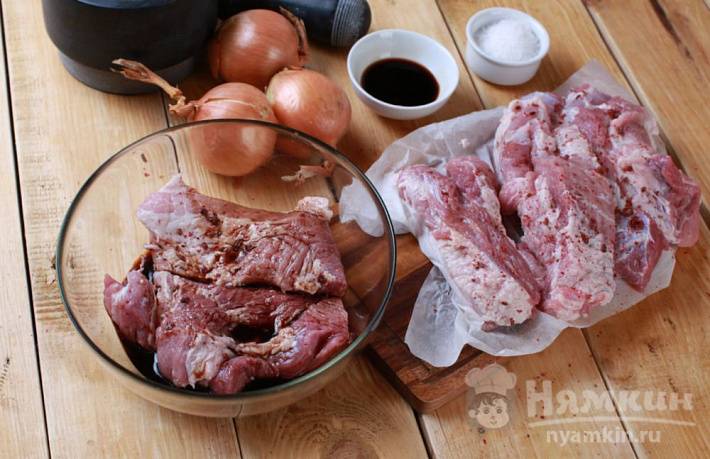 Ингредиенты для «Жаркое из свинины с бальзамическим уксусом»: