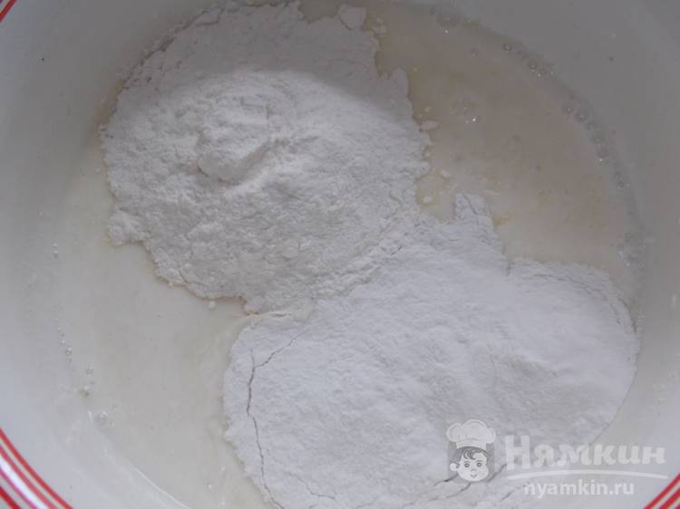 Дрожжевые оладьи с рисовой мукой и киви - фото шаг 4