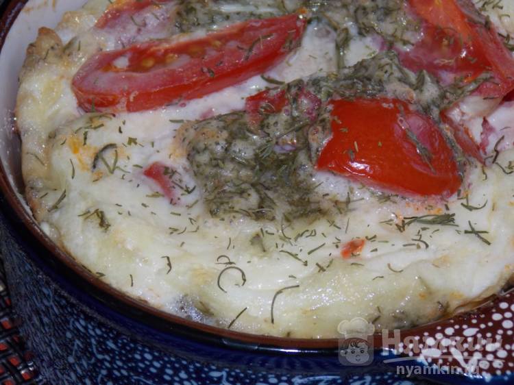 Яичный омлет с помидорами в духовке - фото шаг 5