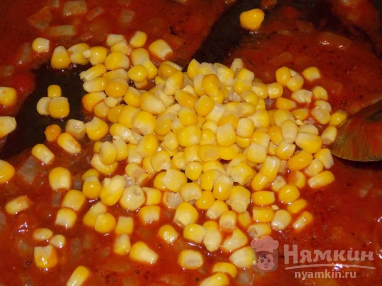 Гречка с кукурузой в томатном соусе - фото шаг 3