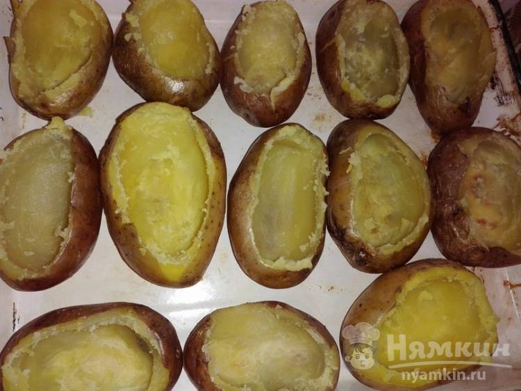 Картофельные клубни с сыром и ветчиной - фото шаг 4
