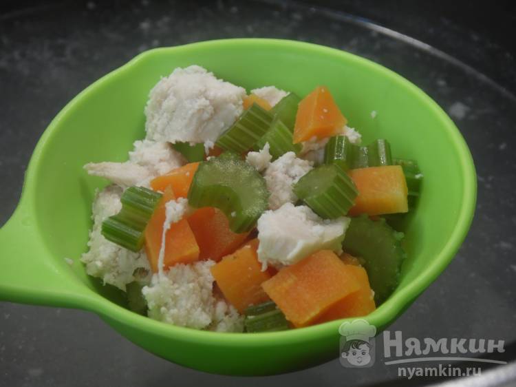 Суп куриный с овощами и овсяными хлопьями - фото шаг 3