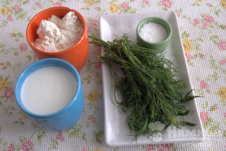 Зеленый кляр для мяса, овощей и рыбы - фото шаг 1