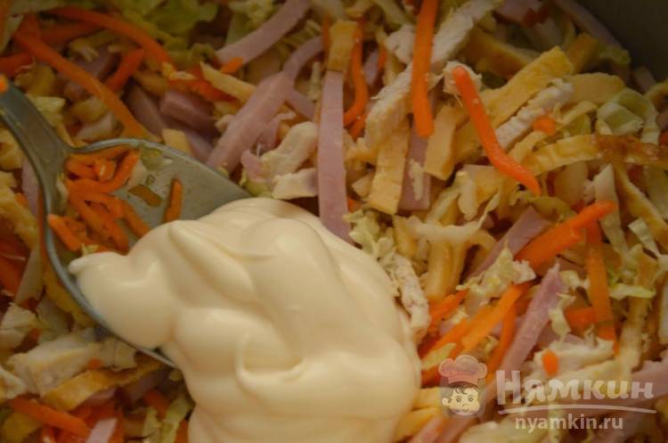 Салат с корейской морковью и курицей - фото шаг 4