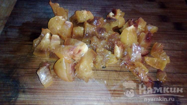 Фруктовый салат с хурмой, яблоком и апельсином - фото шаг 1