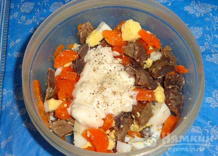 Салат из субпродуктов - фото шаг 5