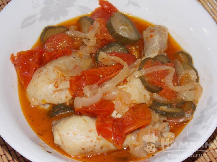 Куриные голени с черри и огурцом в мультиварке - фото шаг 5