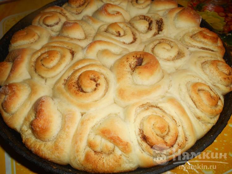 Булочки улитки с сахаром и корицей - фото шаг 9