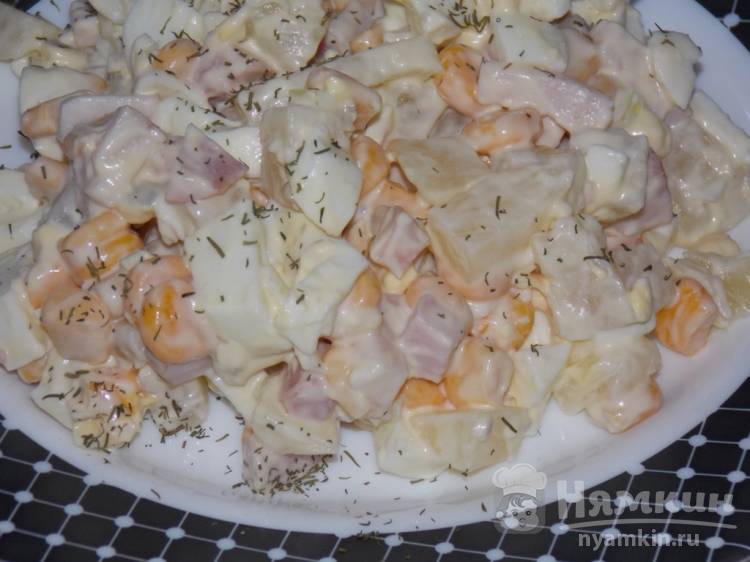 Салат с ананасом и кукурузой - фото шаг 6