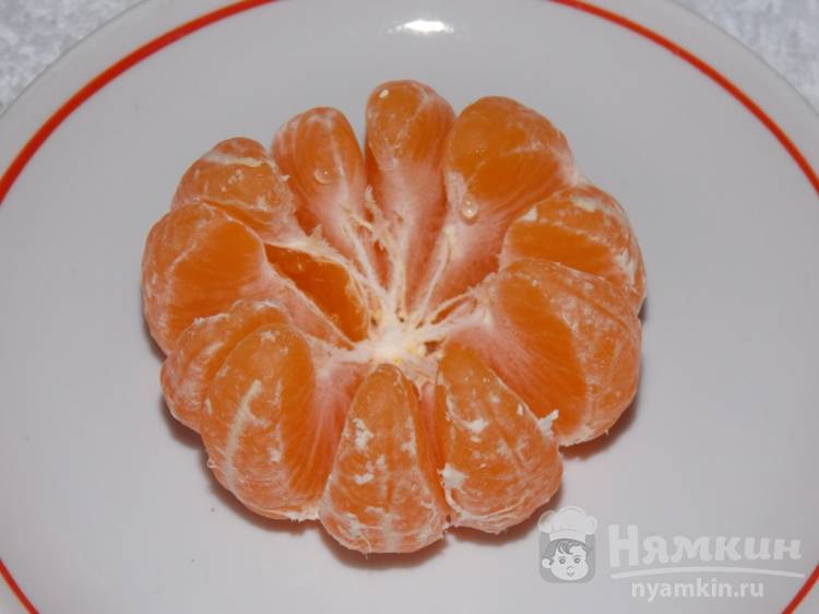 Десерт из мандарина с творожной массой - фото шаг 1