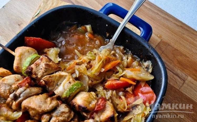 Шашлык из курицы в духовке - фото шаг 4