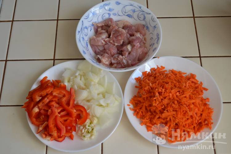 Гречка с овощами и курицей - фото шаг 2