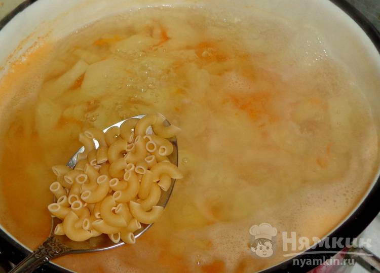 Суп с вареным мясом и макаронами - фото шаг 3