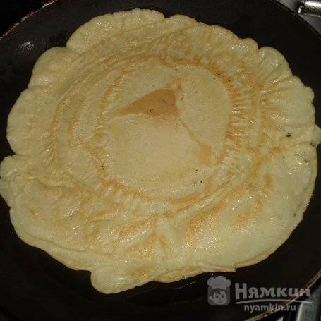 Блины с творогом и бананом - фото шаг 6