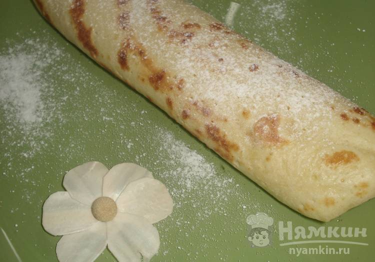 Блины с творогом и бананом - фото шаг 8