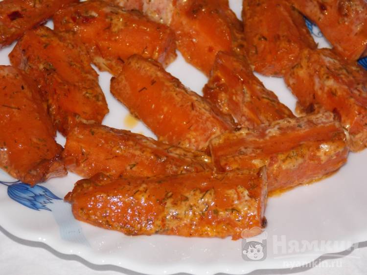 Кусочки моркови в маринаде запеченные в духовке - фото шаг 6