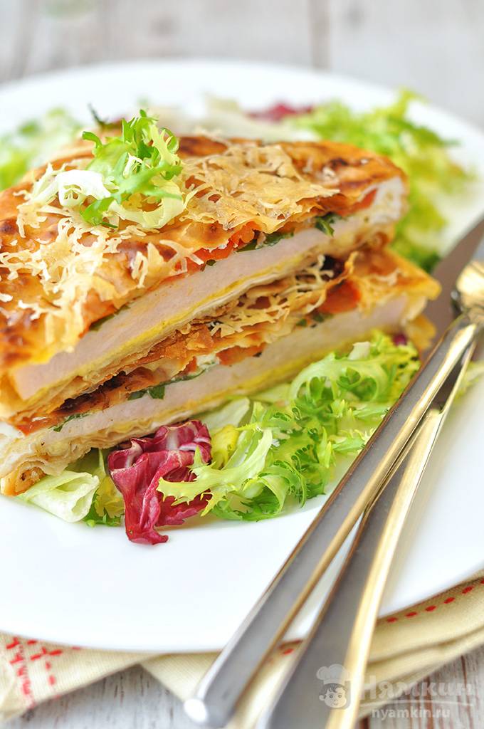 Ёка с ветчиной, сыром и помидорами - фото шаг 7