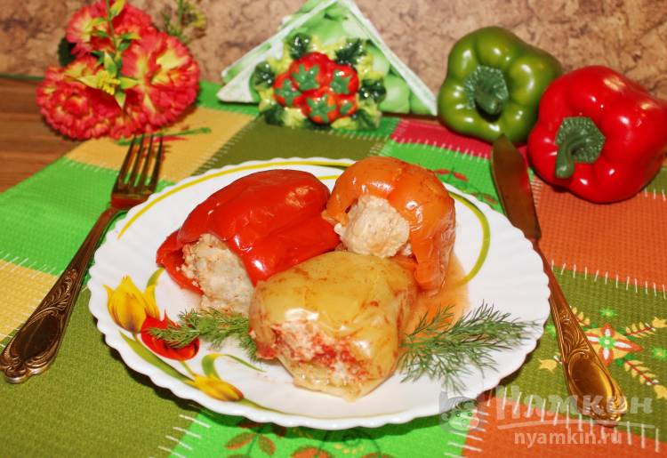 Перец фаршированный курицей и рисом - фото шаг 7