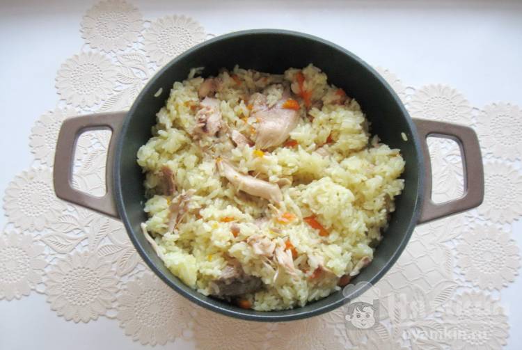 Диетический плов с курицей - фото шаг 9