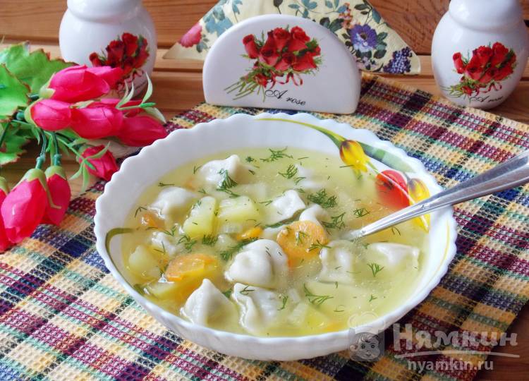 Как приготовить вкусный суп с пельменями - Пошаговый рецепт супа с пельменями
