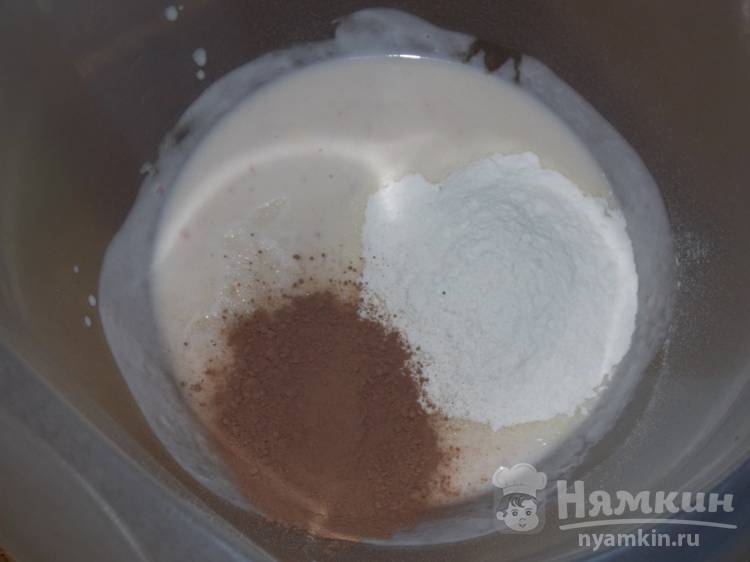 Оладьи на йогурте с шоколадом и какао - фото шаг 2