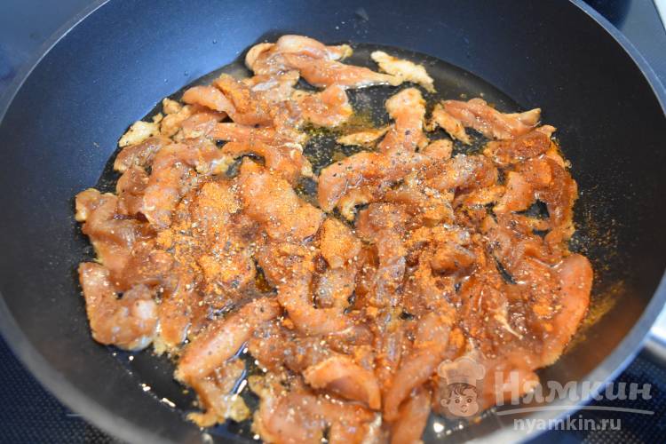 Острое мясо с овощами и кунжутом - фото шаг 9