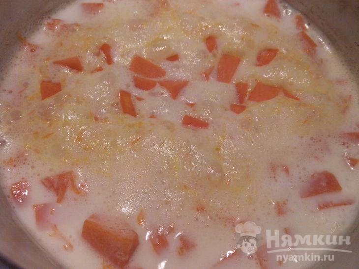 Тыквенная молочная каша с рисом - фото шаг 4