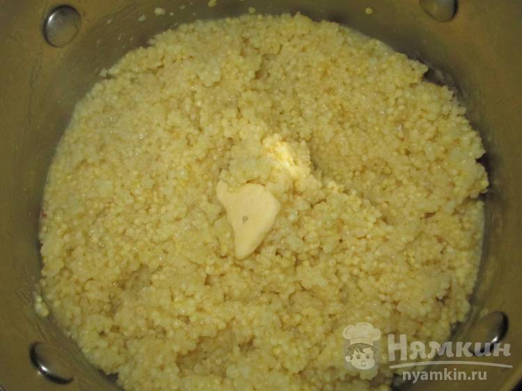 Пшенная каша с кусочками хурмы  - фото шаг 4