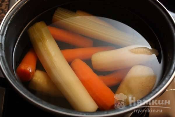 Суп из трески и морепродуктов - фото шаг 1