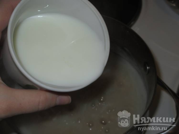 Вкусная овсяная каша с сыром и шоколадным трюфелем  - фото шаг 3