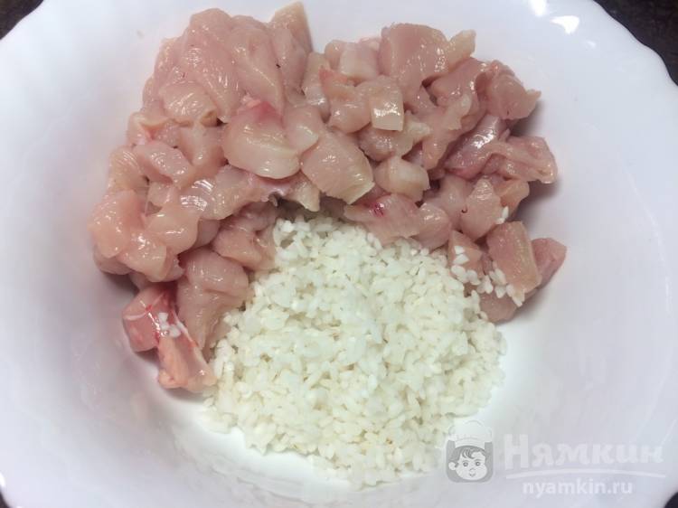 Голубцы с куриным мясом и рисом - фото шаг 1