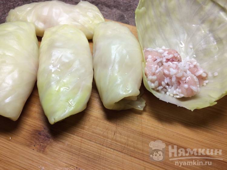 Голубцы с куриным мясом и рисом - фото шаг 3