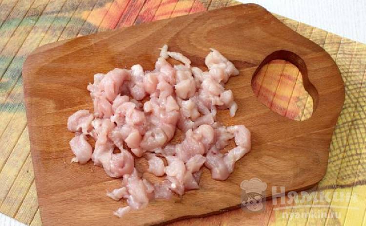 Тарталетки с начинкой из курицы, грибов и сыра - фото шаг 2