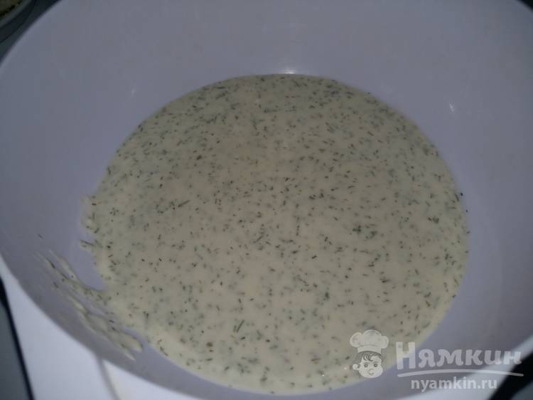 Лепешка с зеленью и адыгейским сыром в духовке - фото шаг 2
