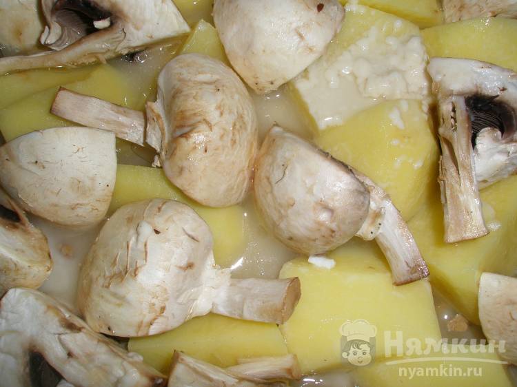 Рецепт: Картофельная запеканка со свининой - Картофельное пюре со свининой в духовке