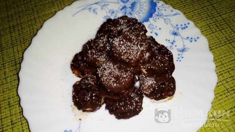 Банановые кружочки в шоколаде с ванильным сахаром - фото шаг 4
