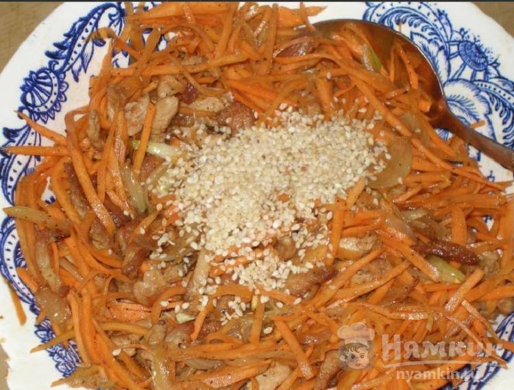 Салат из моркови и мяса - фото шаг 7