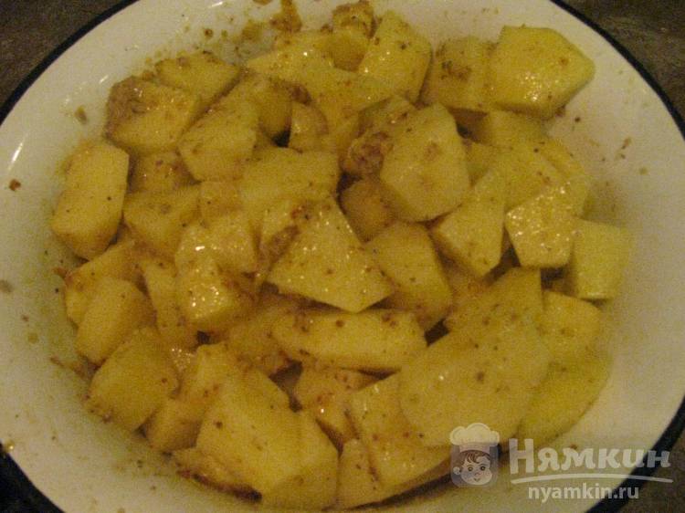 Картофель по-деревенски с баварской  горчицей - фото шаг 3
