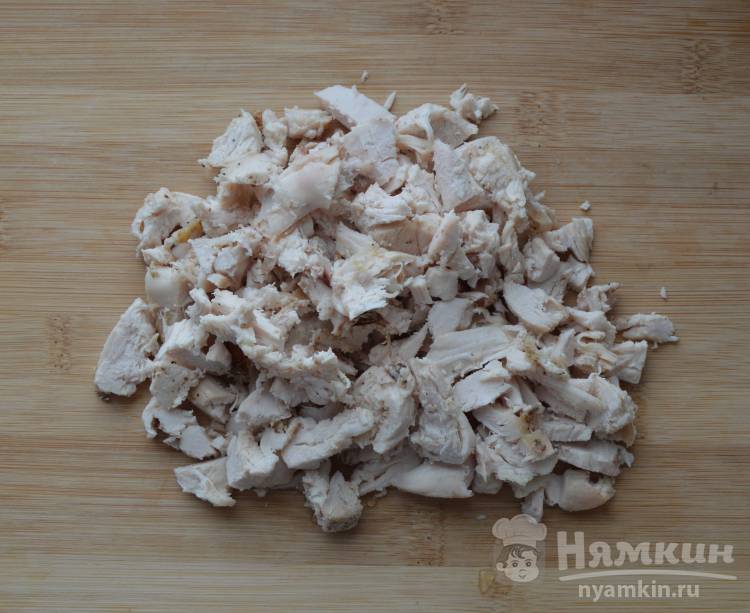 Блинчики с курицей и сыром - фото шаг 2