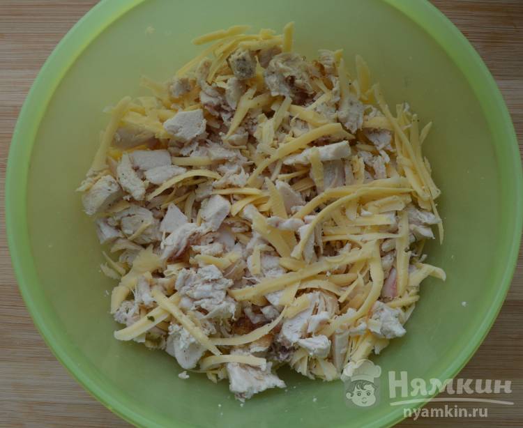 Блинчики с курицей и сыром - фото шаг 4