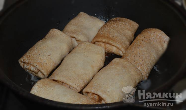Блинчики с курицей и сыром - фото шаг 8