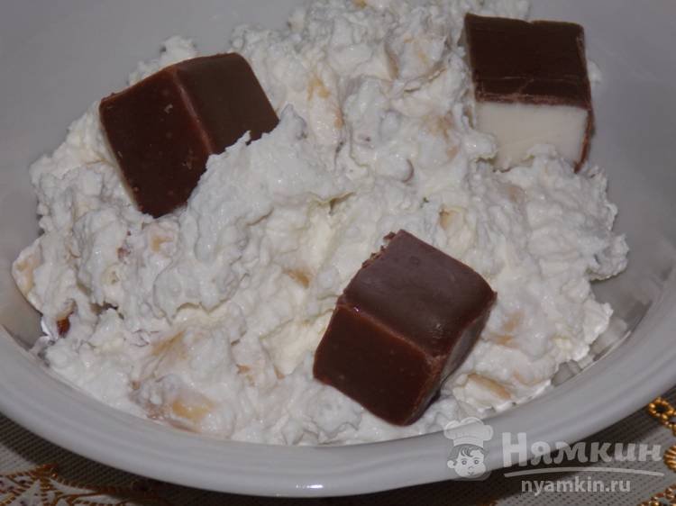 Творожный десерт с бананом и грецким орехом - фото шаг 5