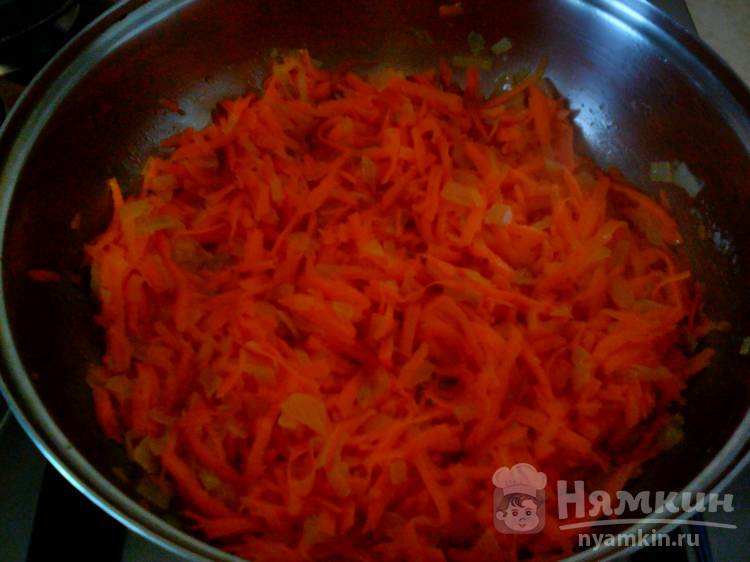 Гречневая каша с овощами и вареной колбасой - фото шаг 6