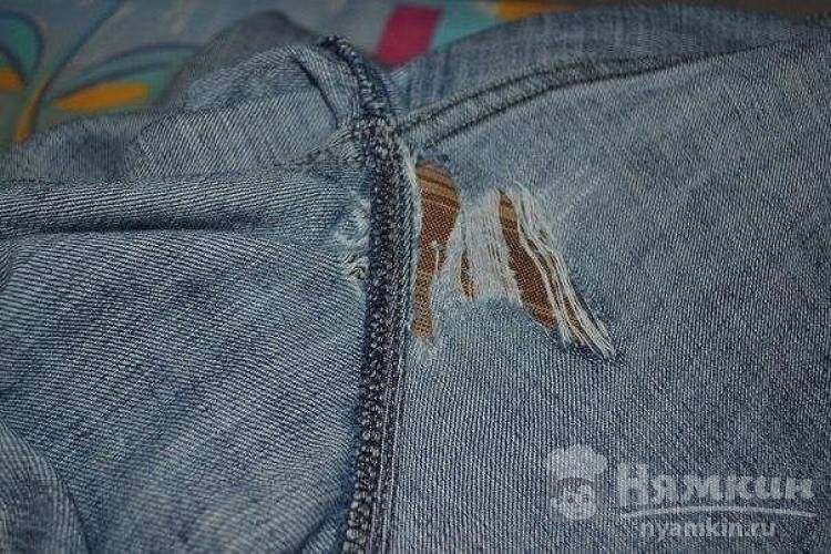 Как заштопать дырку на джинсах