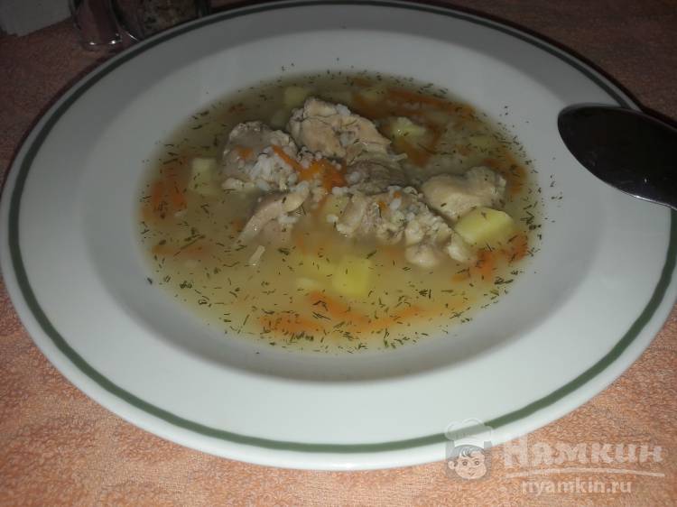 Куриный суп с рисом в мультиварке-скороварке