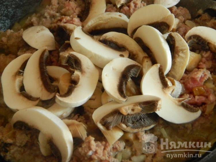 Макароны с индейкой и грибами - фото шаг 4
